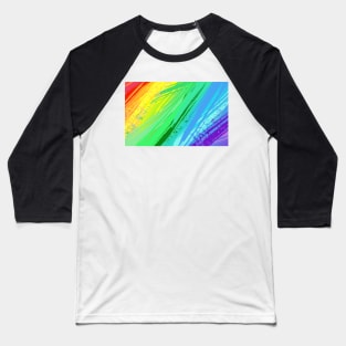 Background with Rainbow Paint Baseball T-Shirt